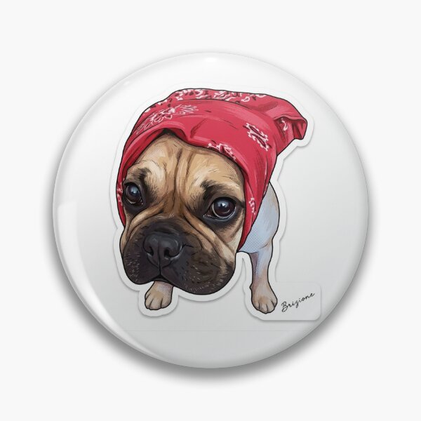 Item preview, French Bulldog Bandana Portrait Sticker designed and sold by Brizione88.