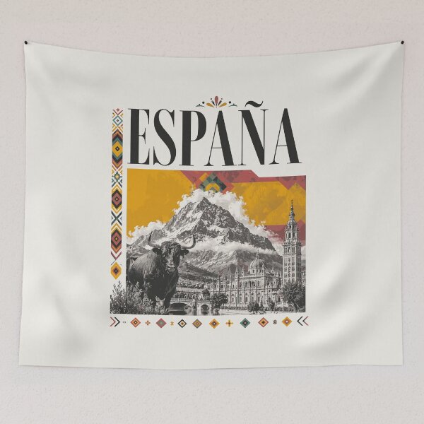 Item preview, Spain Mountain Bull and Madrid designed and sold by EdwinkOne.