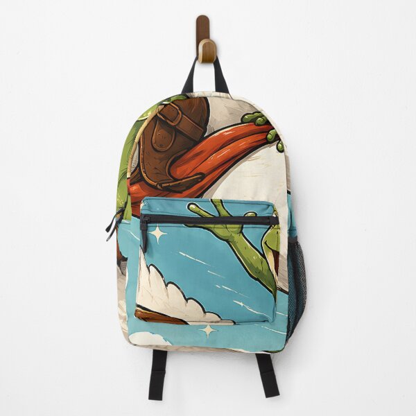 Item preview, funny Frog Riding a Goose Cute Cottagecore Aesthetic Art designed and sold by DrawHandArt.