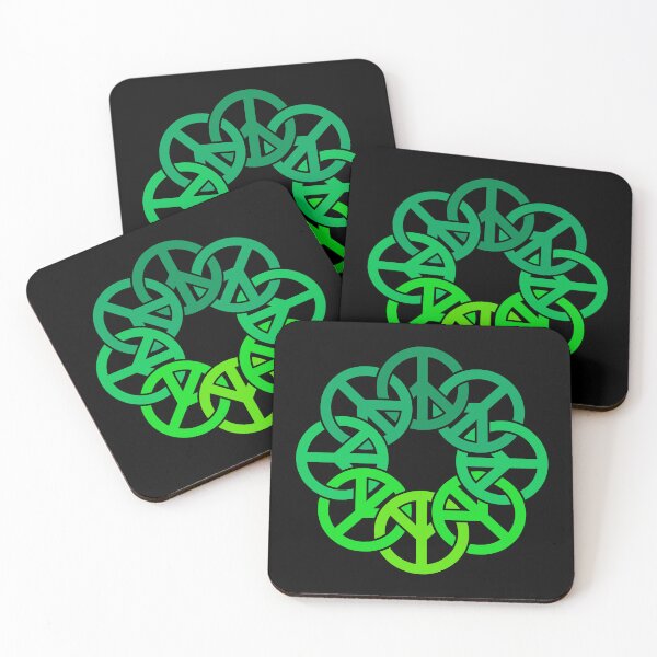 Item preview, Circle of Peace Signs (green) designed and sold by JMParadis.