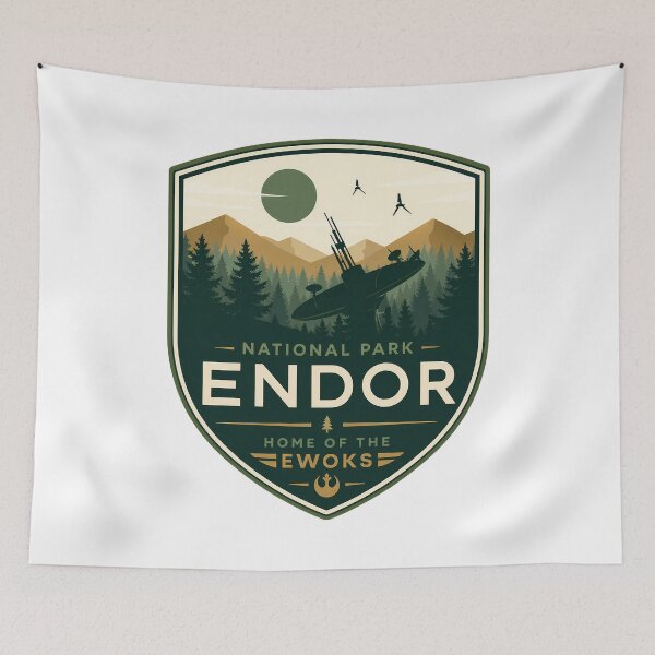 Item preview, Endor National Park: Home of the Ewoks  designed and sold by FrontierCosmic.