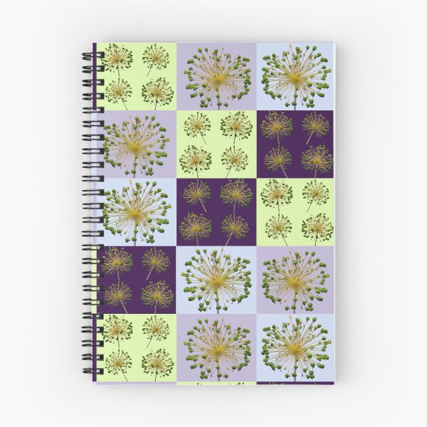 Item preview, Allium Flower Seed Head Macro Photo Collage designed and sold by JurateArt-DK.