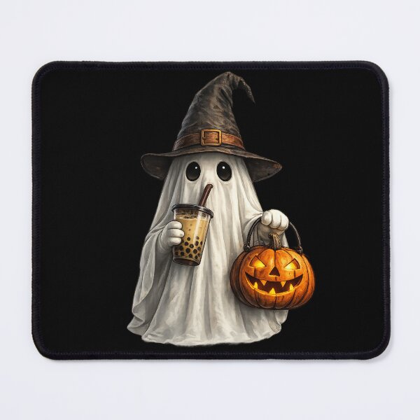 Item preview, Cute Ghost Drinking Boba Tea Halloween Pumpkin Witch Funny Spooky Shirt designed and sold by HectorStore11.