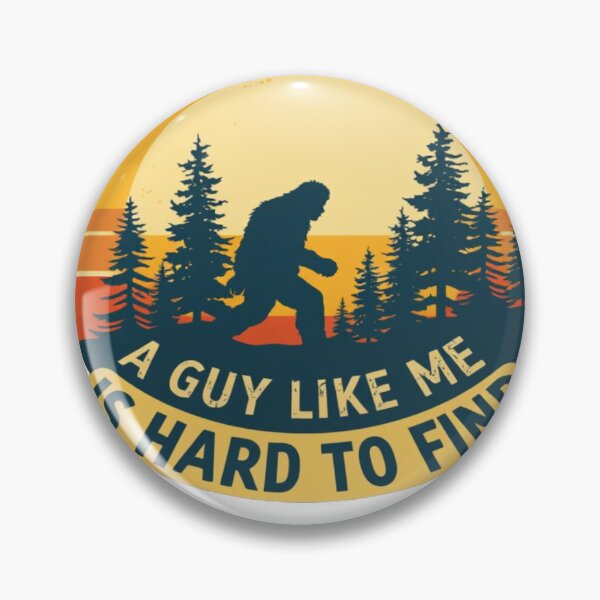 Item preview, A Guy Like Me Is Hard to Find Vintage Bigfoot Sunset Forest Typography T-Shirt Design designed and sold by oleend.