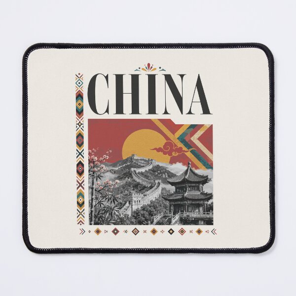 Item preview, Retro China Chinese Temple Oriental Landscape designed and sold by AtuqStudio.