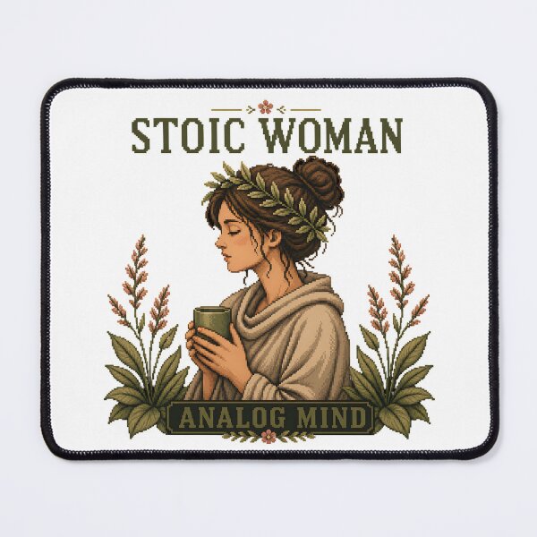 Item preview, Stoic Woman Analog Mind Botanical Pixel Art designed and sold by PixelBlob.