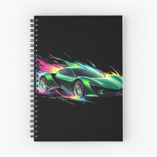 Item preview, Neon Splatter Green Supercar - Organic Abstract Vector Art designed and sold by Nexus Space.