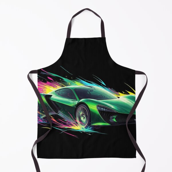 Item preview, Neon Splatter Green Supercar - Organic Abstract Vector Art designed and sold by Nexus Space.