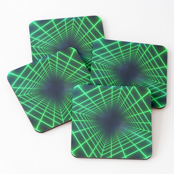 Item preview, Green Square Wireframe Tunnel designed and sold by Electric Shock!! Design.