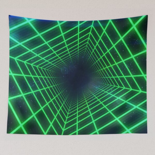 Item preview, Green Square Wireframe Tunnel designed and sold by Electric Shock!! Design.