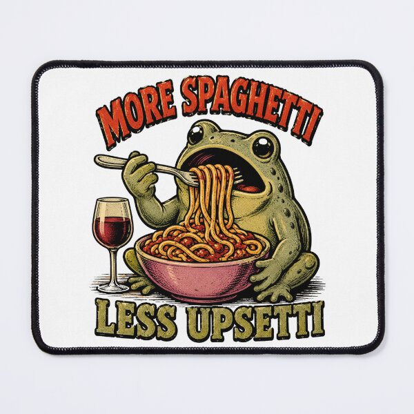 Item preview, More Spaghetti Less Upsetti Funny Frog designed and sold by Nano-Threads.