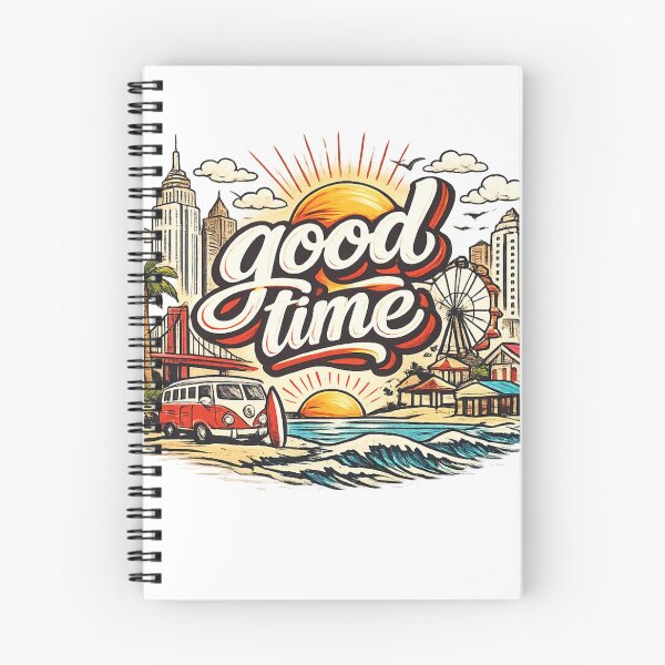Item preview, Good Time Retro Cityscape | Red & White Vintage Travel Graphic T-Shirt designed and sold by Lifehackerplus1.