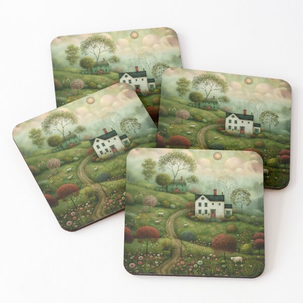 Item preview, Whimsical Charming Countryside with Sheep designed and sold by Blue Horse Photo Magic.