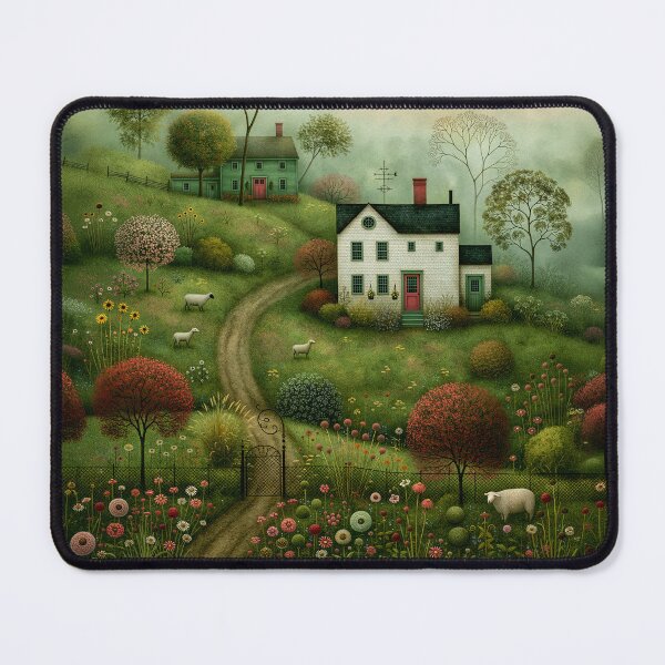Item preview, Whimsical Charming Countryside with Sheep designed and sold by Blue Horse Photo Magic.