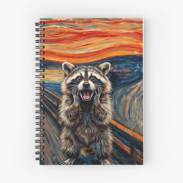 Item preview, Screaming Raccoon in Edvard Munch Style designed and sold by Safwat-Aziz.