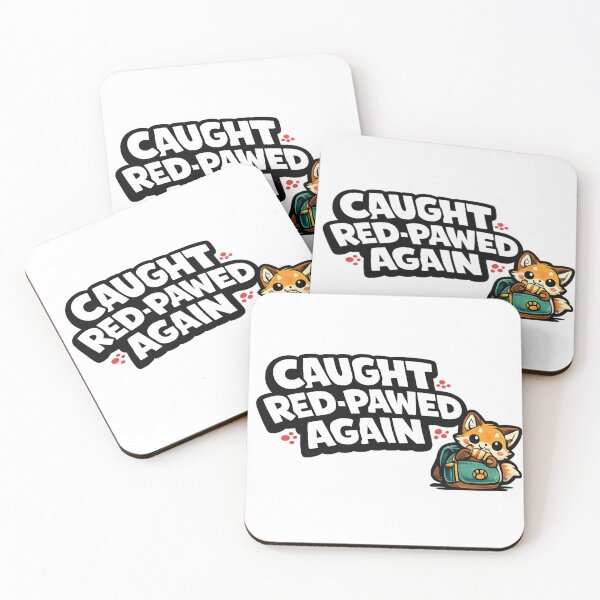 Item preview, Funny Fox Caught Red Pawed Again Sticker | Mischievous Fox Meme Gift designed and sold by Moonveil_Studio.