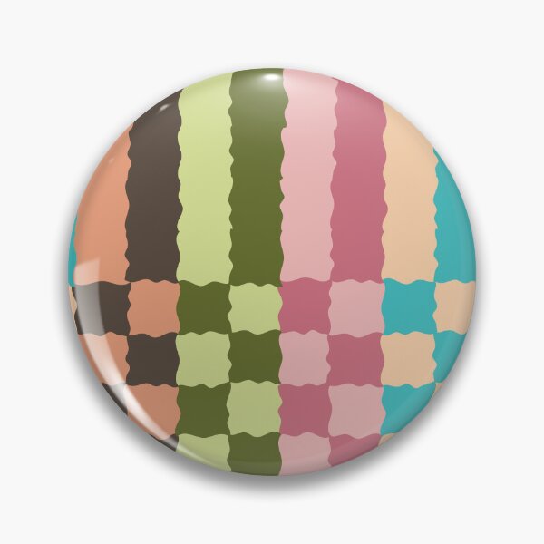 Item preview, Retro Wavy Checkerboard Pattern Pastel Abstract Grid 2 designed and sold by nineFlorals.