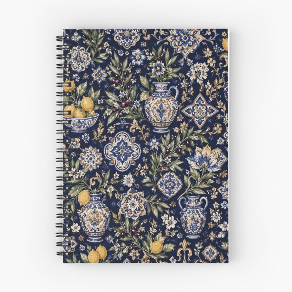 Item preview, Mediterranean Blue & White with Lemons and Olive Branches designed and sold by rimmatv.