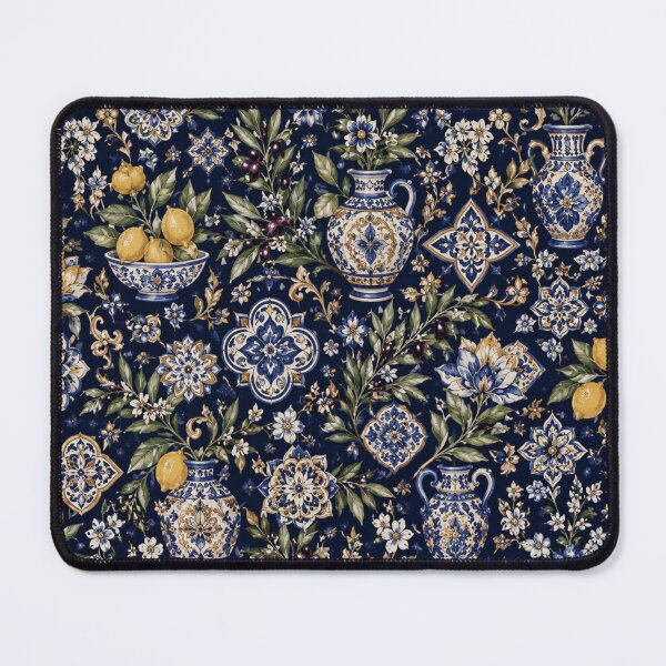 Item preview, Mediterranean Blue & White with Lemons and Olive Branches designed and sold by rimmatv.