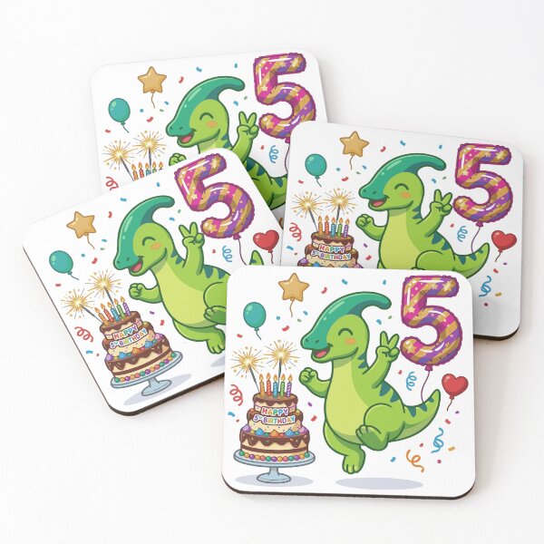 Item preview, 5th green Parasaur birthday dino lover jumping designed and sold by Tronstell.