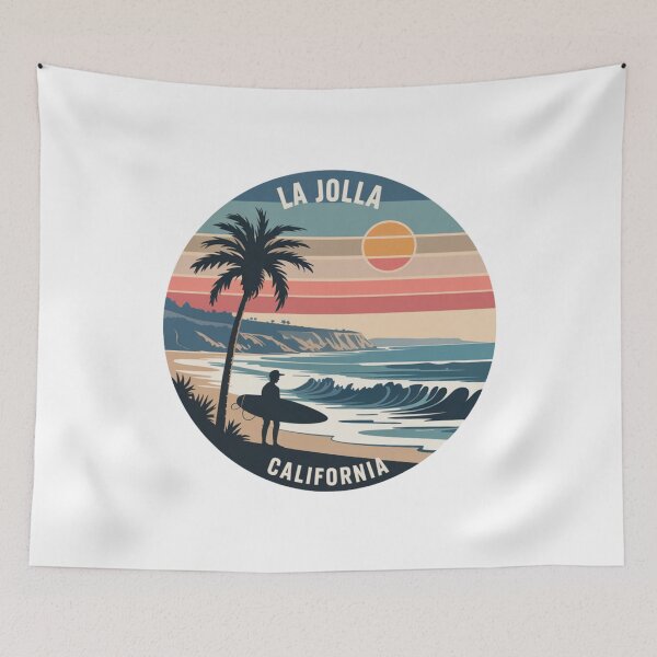 Item preview, La Jolla California: Sunset Surf Badge designed and sold by CircinusStore.