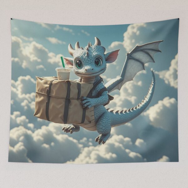 Item preview, Tiny Dragon Delivery designed and sold by VelvetDoods.