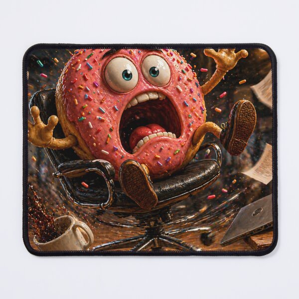 Item preview, Funny Donut Having Office Meltdown Spinning Chair Chaos designed and sold by ComedyInkFactor.