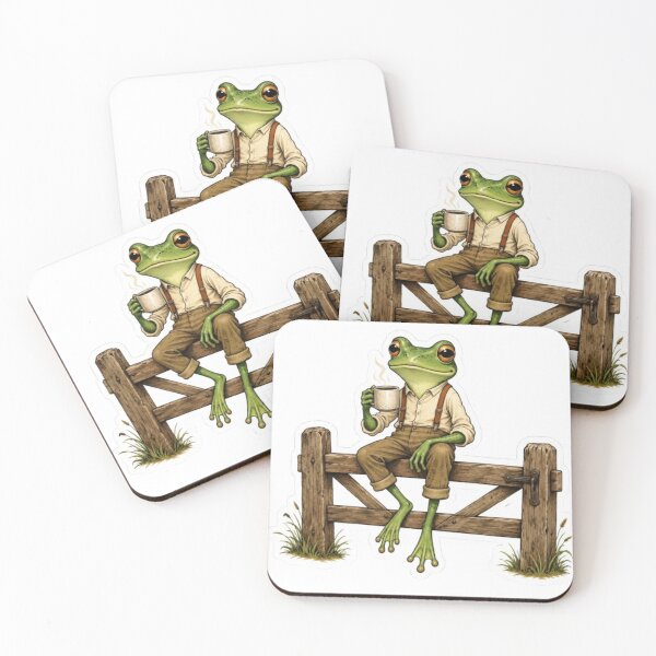 Item preview, Frog Sipping Morning Coffee  designed and sold by Snurly.