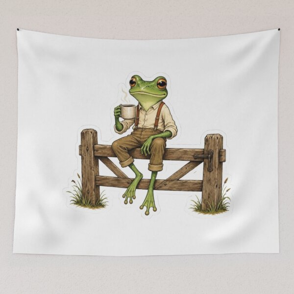 Item preview, Frog Sipping Morning Coffee  designed and sold by Snurly.