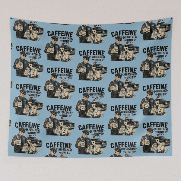 Item preview, Funny Police Officer Gift Caffeine Enforcement Unit Cop Coffee Design designed and sold by thoughtswear.