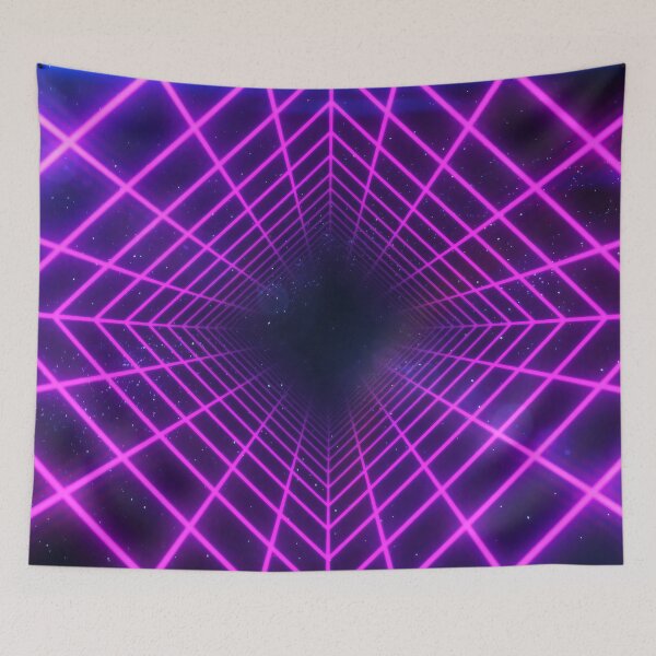 Item preview, Magenta Square Wireframe Tunnel designed and sold by Electric Shock!! Design.