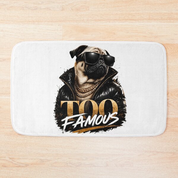 Item preview, Too Famous Pug With Sunglasses designed and sold by Pooch & Print Co..