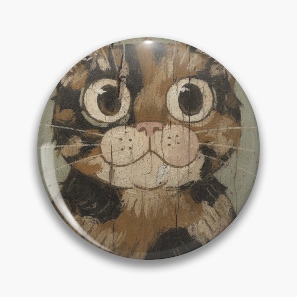 Item preview, Startled Tortoiseshell Wide-Eyed Folk Cat designed and sold by PictorialWhimsy.