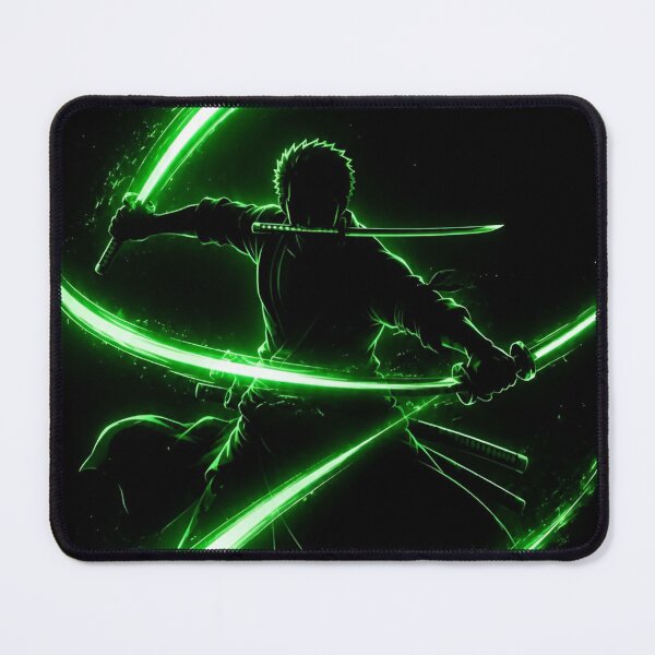Item preview, Neon Green Triple Blade Samurai Silhouette | Dark Fantasy Anime Style designed and sold by Dyan4.