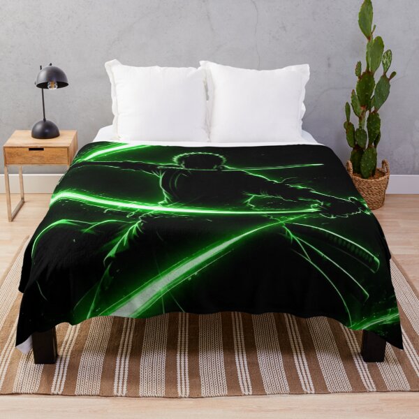 Item preview, Neon Green Triple Blade Samurai Silhouette | Dark Fantasy Anime Style designed and sold by Dyan4.
