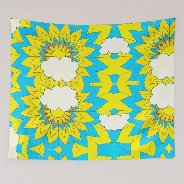 Item preview, Clear and a Little Cloudy Nature Of Mind Color Messy Pencil Drawing designed and sold by BOKEbyTC.