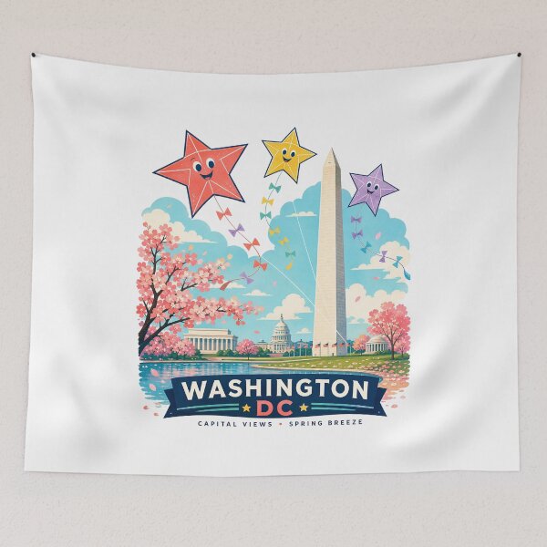Item preview, Washington DC Spring Breeze – Happy Kite Parade designed and sold by Fenay Designs.