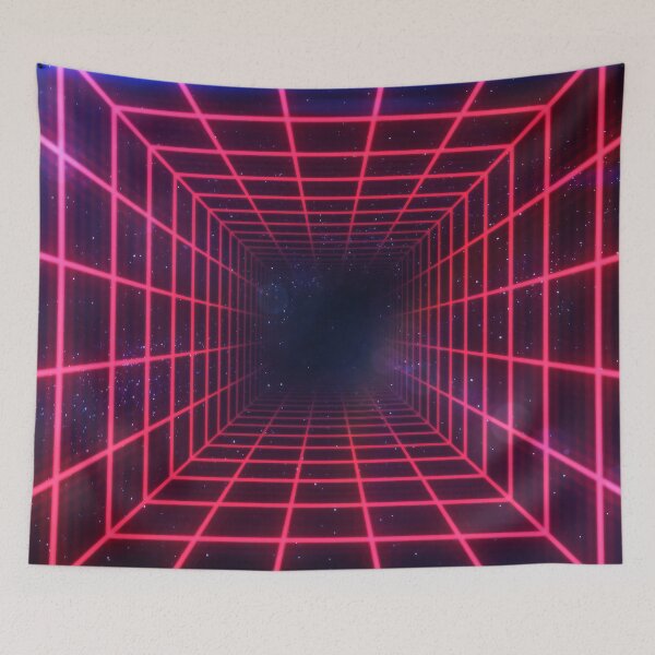 Item preview, Red Square Wireframe Tunnel designed and sold by Electric Shock!! Design.