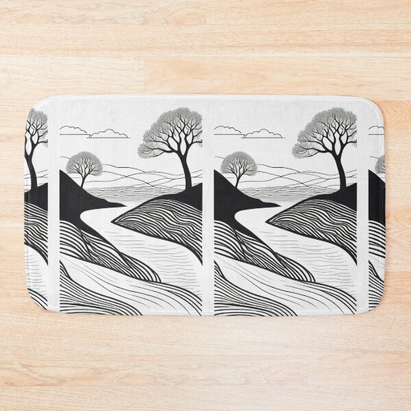 Item preview, Art - Stylized Landscape, Japanese Print Inspiration designed and sold by Reverso-Design.