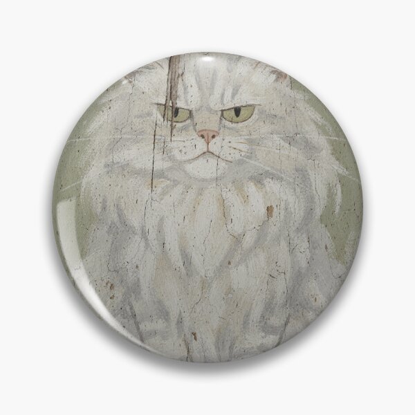Item preview, Deeply Unimpressed Fluffy White Cat Folk Art designed and sold by PictorialWhimsy.