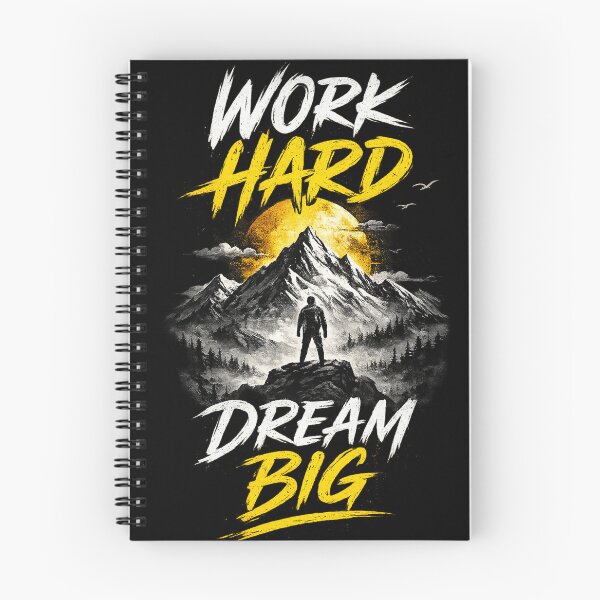 Item preview, Work Hard Dream Big Motivational Mountain designed and sold by NBT-NOVA.