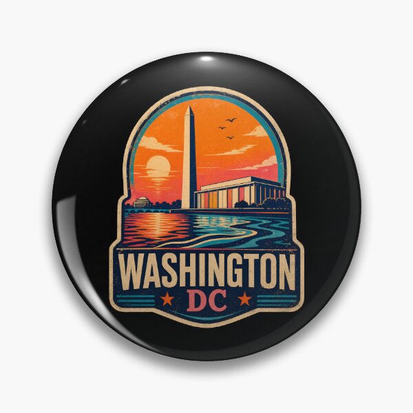 Item preview, Washington DC Sunset Badge – Monument Reflections designed and sold by Fenay Designs.