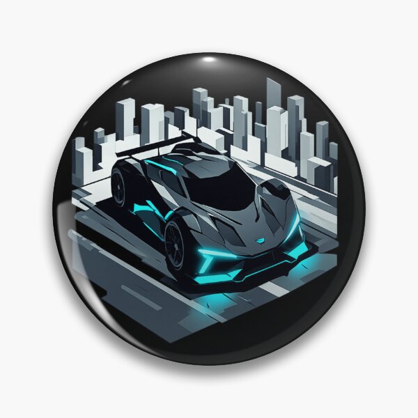 Item preview, Futuristic Neon City Hypercar - Urban Speed Vehicle designed and sold by thepixelcloset.