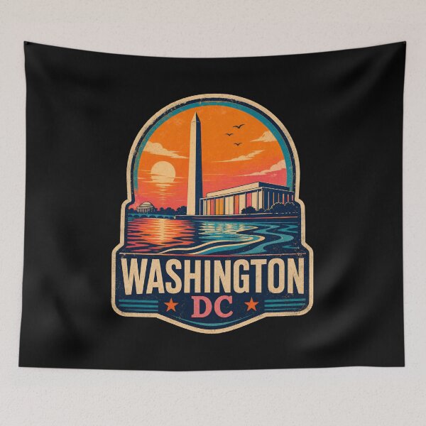 Item preview, Washington DC Sunset Badge – Monument Reflections designed and sold by Fenay Designs.