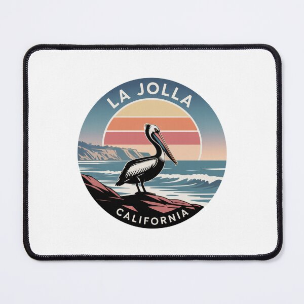 Item preview, La Jolla California: Retro Pelican Coastline designed and sold by CircinusStore.