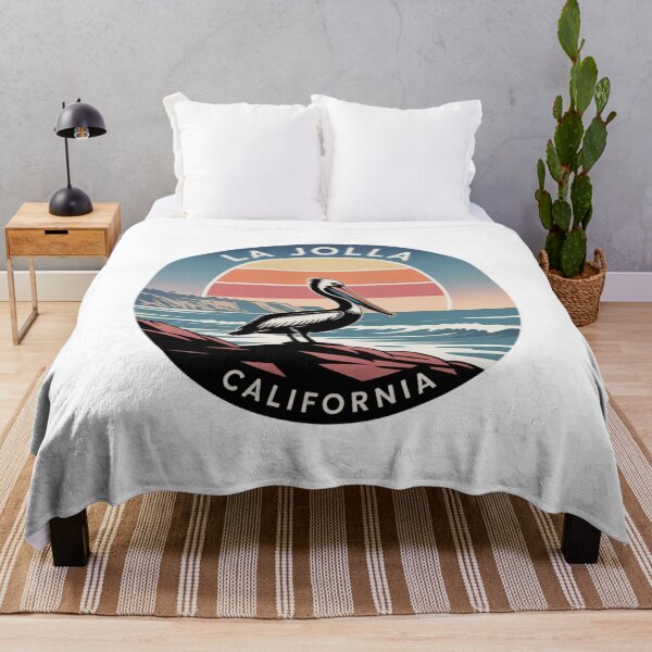 Item preview, La Jolla California: Retro Pelican Coastline designed and sold by CircinusStore.