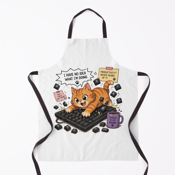Item preview, Keyboard Chaos Orange Kitty Sticker designed and sold by Designertanya.