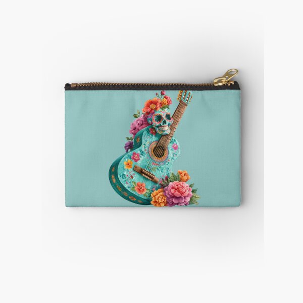 Item preview, Dia de Muertos Floral Guitar | Mexican Sugar Skull Art designed and sold by MythicMood.