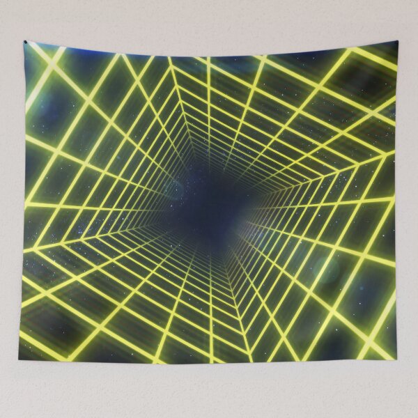 Item preview, Yellow Square Wireframe Tunnel designed and sold by Electric Shock!! Design.