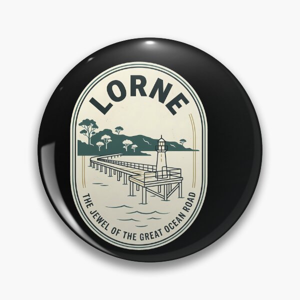Item preview, Lorne Australia Vintage Travel Emblem Lighthouse Pier designed and sold by k3rstman1.